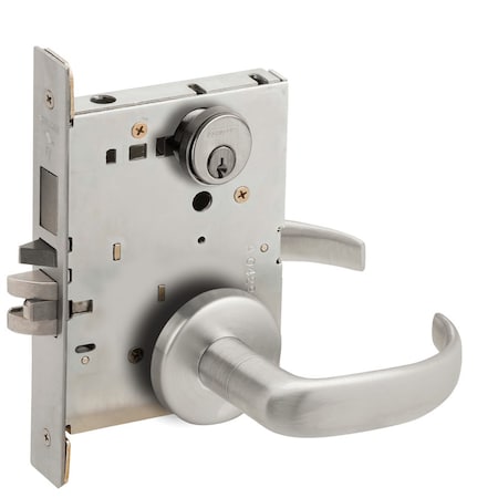 Entrance Mortise Lock With Deadbolt, 17B Design,  Satin Chrome
